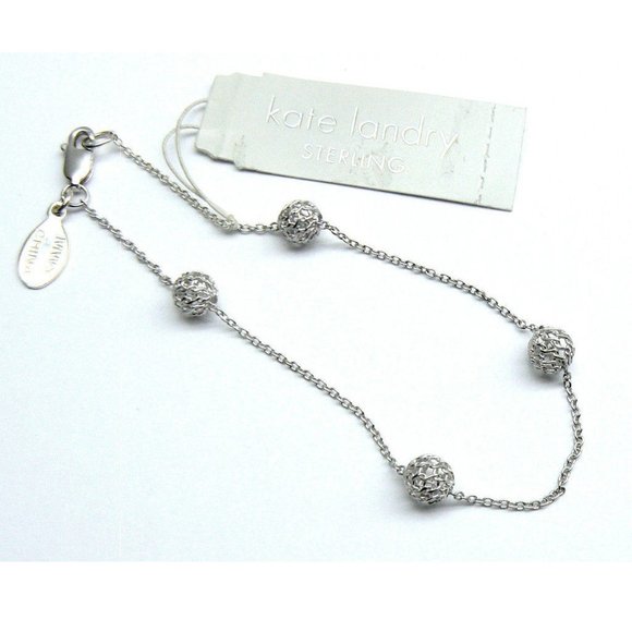 KATE LANDRY Filigree Ball Sterling Silver Bracelet - Picture 3 of 4